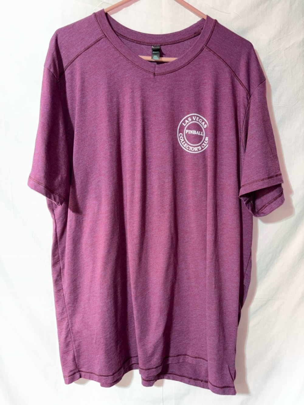 District Purple Short Sleeve Crew Tee with White Chest Emblem